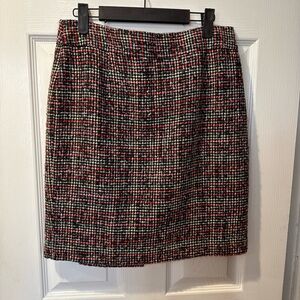 VTG Banana Republic Classic Boucle Tweed Pencil Skirt Size 6 Zip Y2K 90's